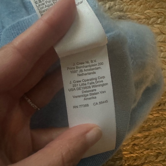 J. Crew brushed cashmere blue V-Neck Sweater - Picture 5 of 5
